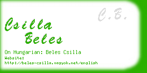 csilla beles business card